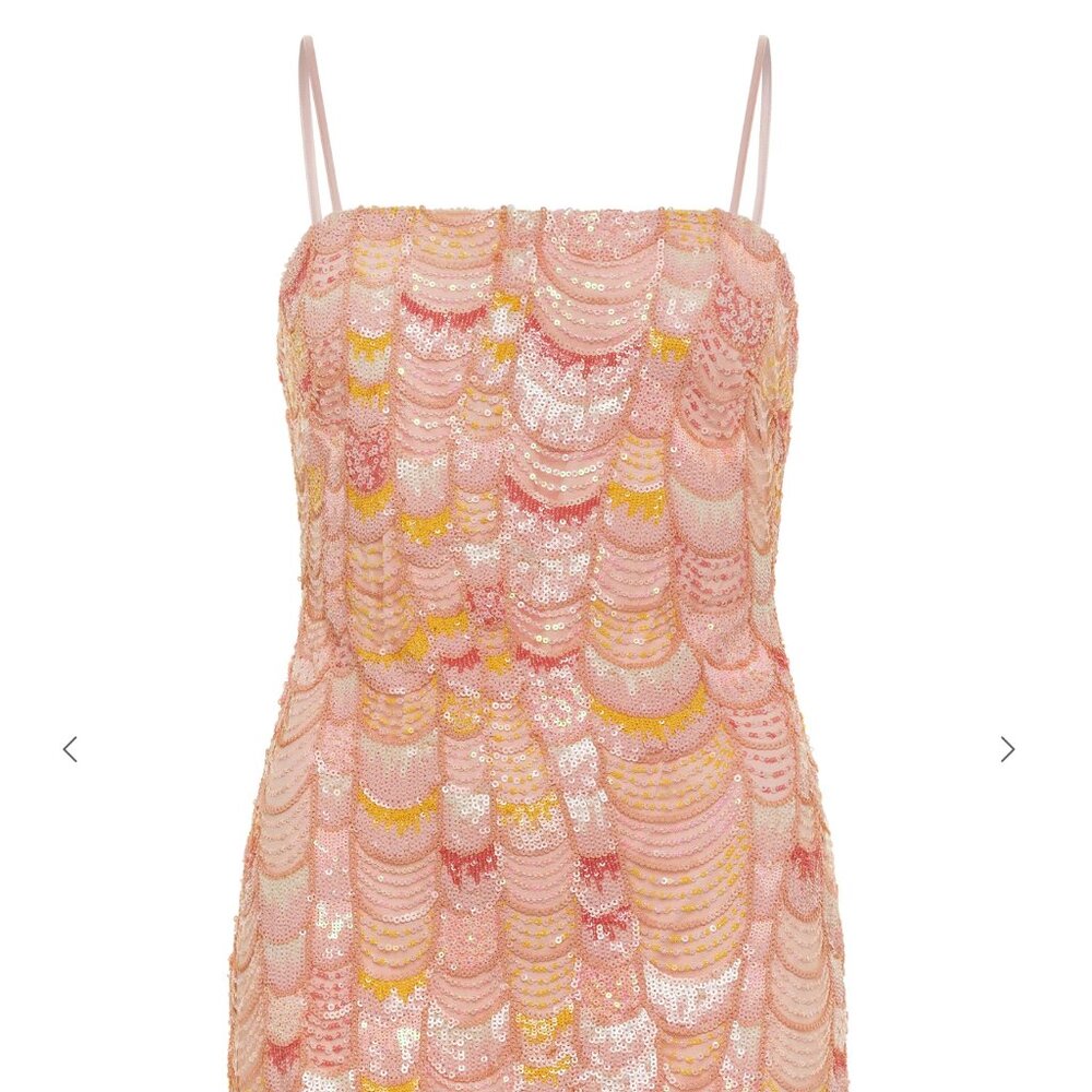 12th Tribe Emmy Pink Mermaid Mini Dress